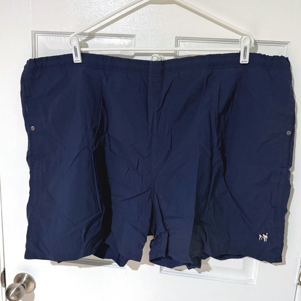 Big Dogs Mens Navy Blue Nylon Mesh Lined Swim Trunks Shorts 3X 5 Inch Inseam
